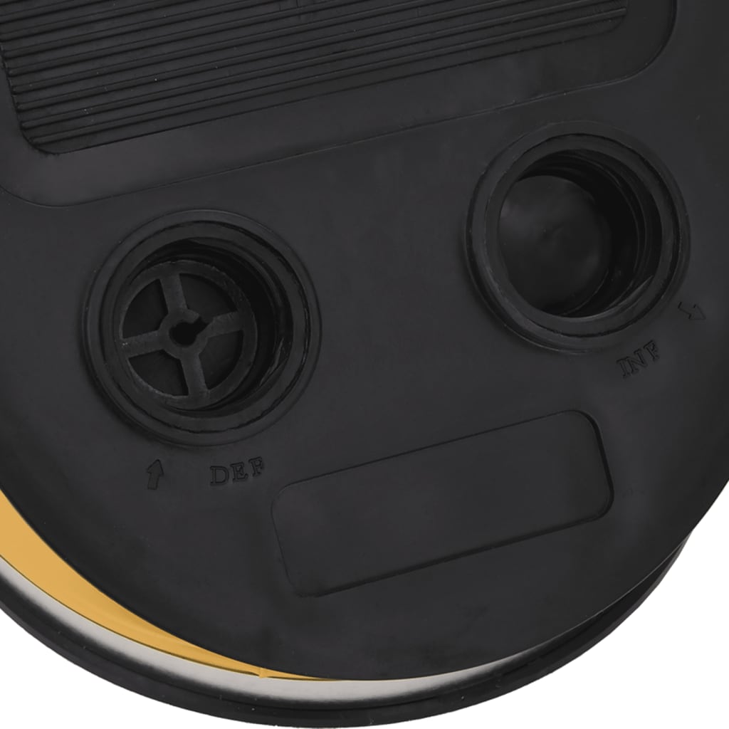 Foot Pump 26x18 cm PP and PE Grey and Yellow