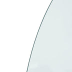 Fireplace Glass Plate Half Round 800x600 mm