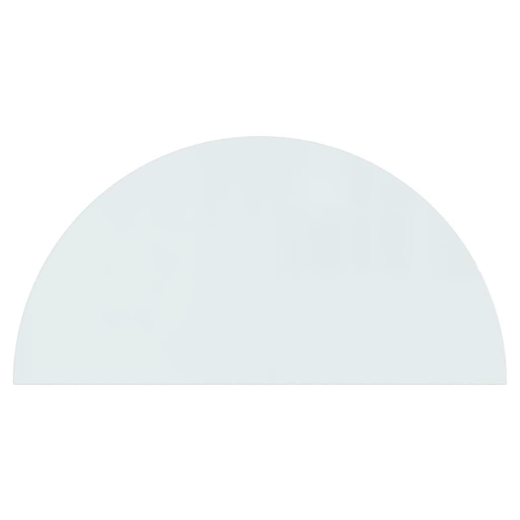 Fireplace Glass Plate Half Round 1200x600 mm
