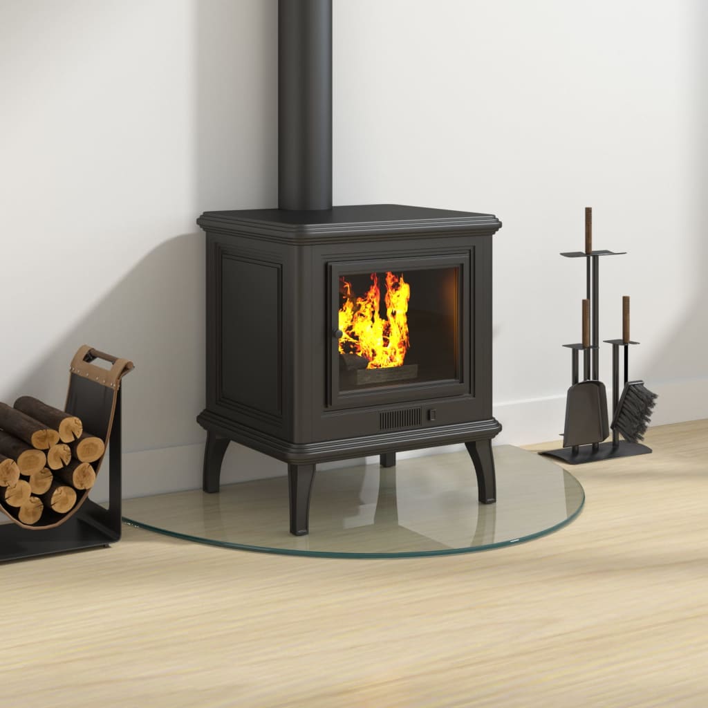 Fireplace Glass Plate Half Round 800x500 mm