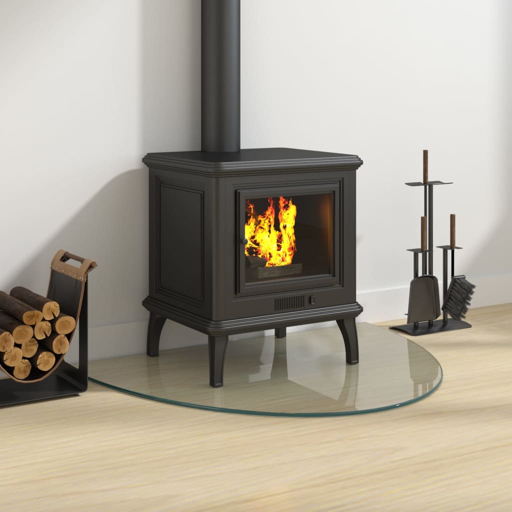 Fireplace Glass Plate Half Round 800x600 mm