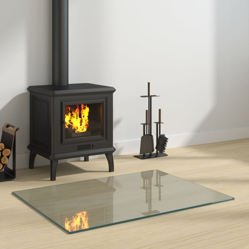Fireplace Glass Plate Rectangular 80x60 cm