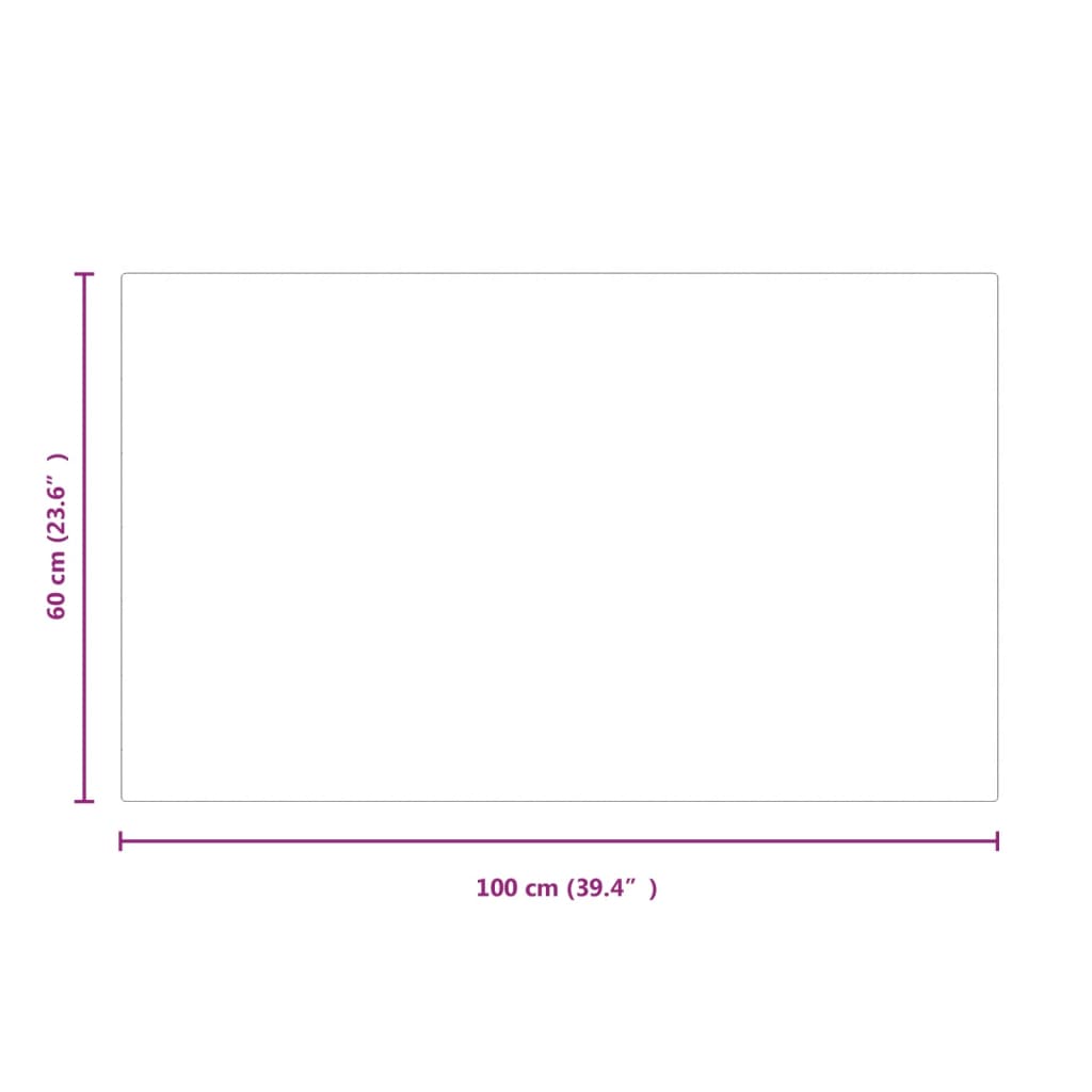 Fireplace Glass Plate Rectangular 100x60 cm