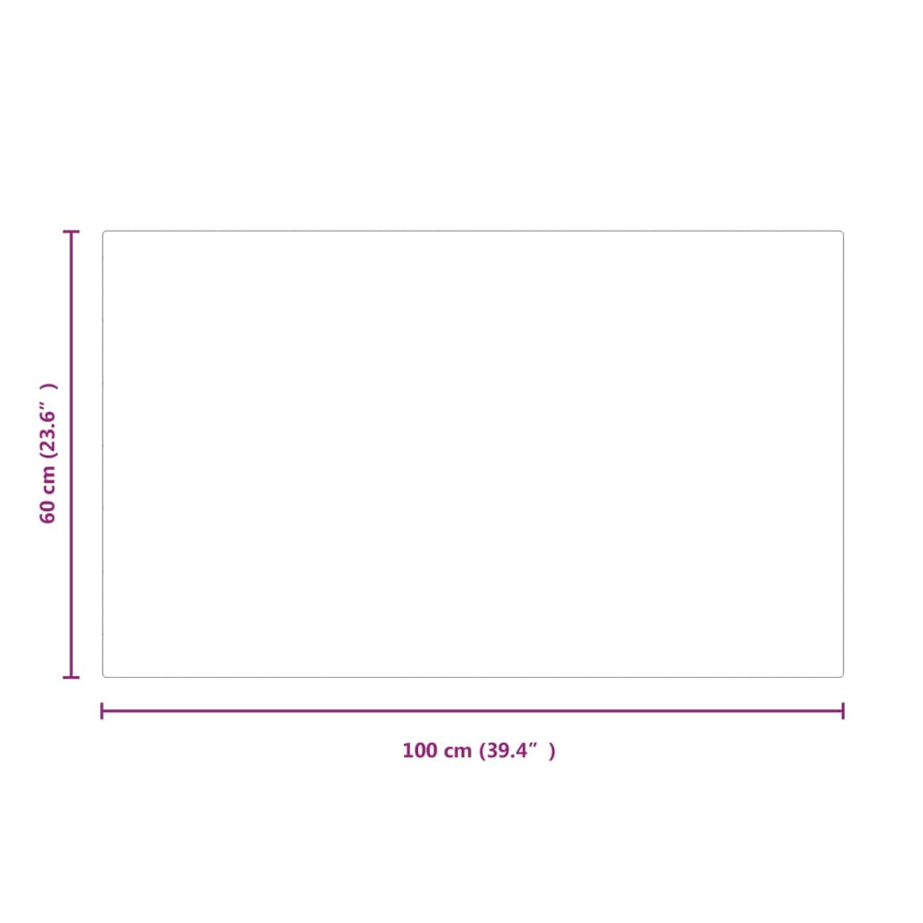 Fireplace Glass Plate Rectangular 100x60 cm