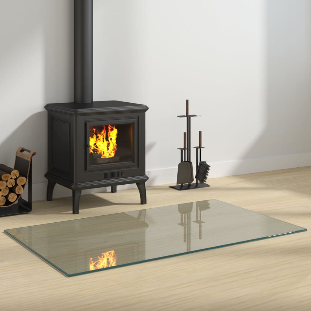 Fireplace Glass Plate Rectangular 100x60 cm