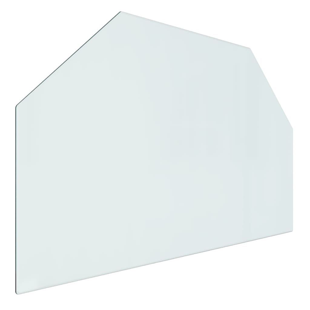 Fireplace Glass Plate Hexagon 80x50 cm