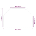 Fireplace Glass Plate Hexagon 80x50 cm