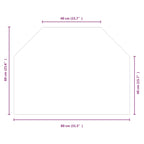 Fireplace Glass Plate Hexagon 80x60 cm