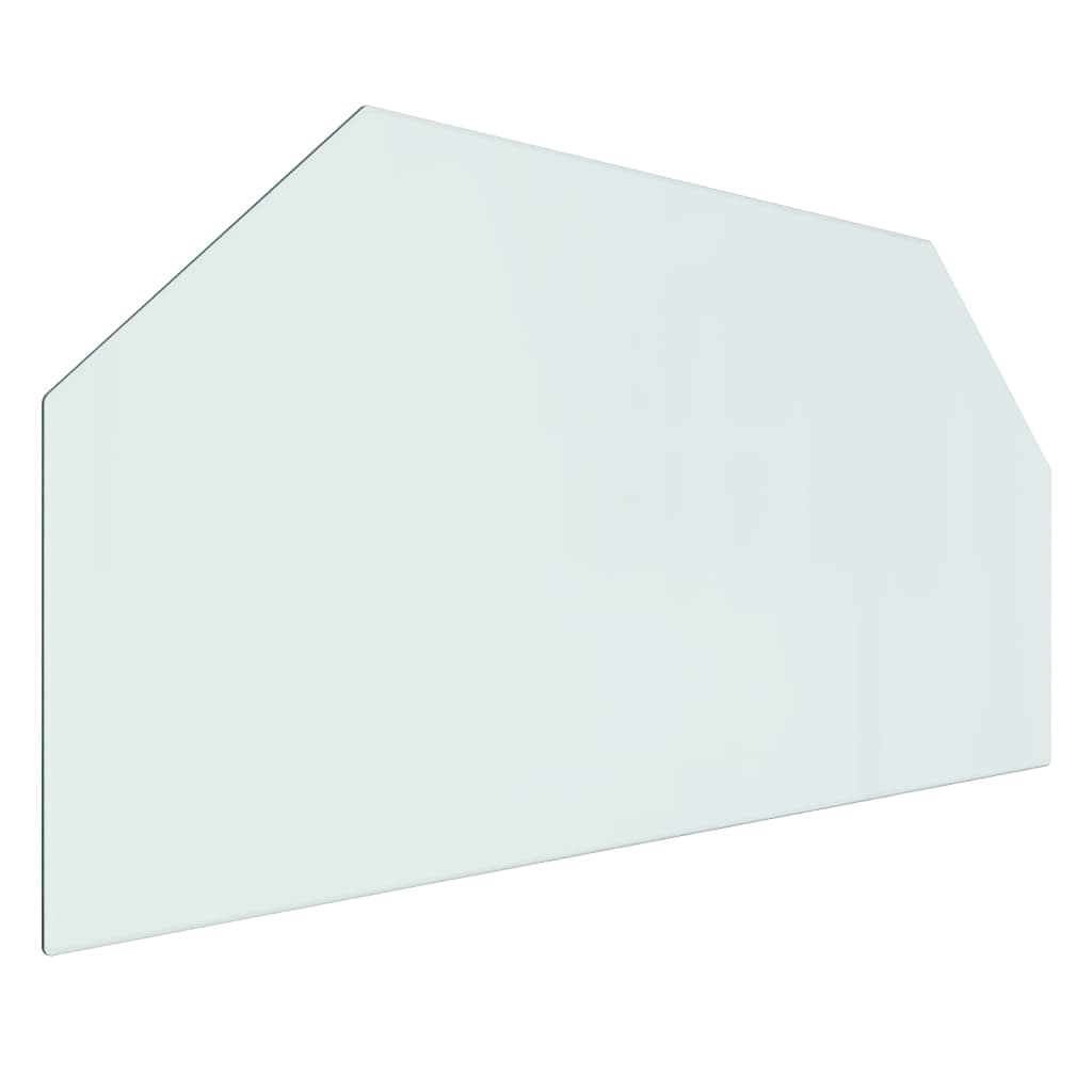 Fireplace Glass Plate Hexagon 100x50 cm