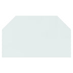 Fireplace Glass Plate Hexagon 100x60 cm