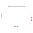 Fireplace Glass Plate Hexagon 100x60 cm