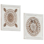 Hand-Carved Wall Panels 2 pcs MDF 40x40x1.5 cm