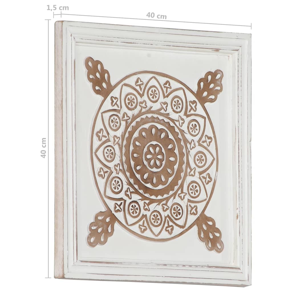 Hand-Carved Wall Panels 2 pcs MDF 40x40x1.5 cm