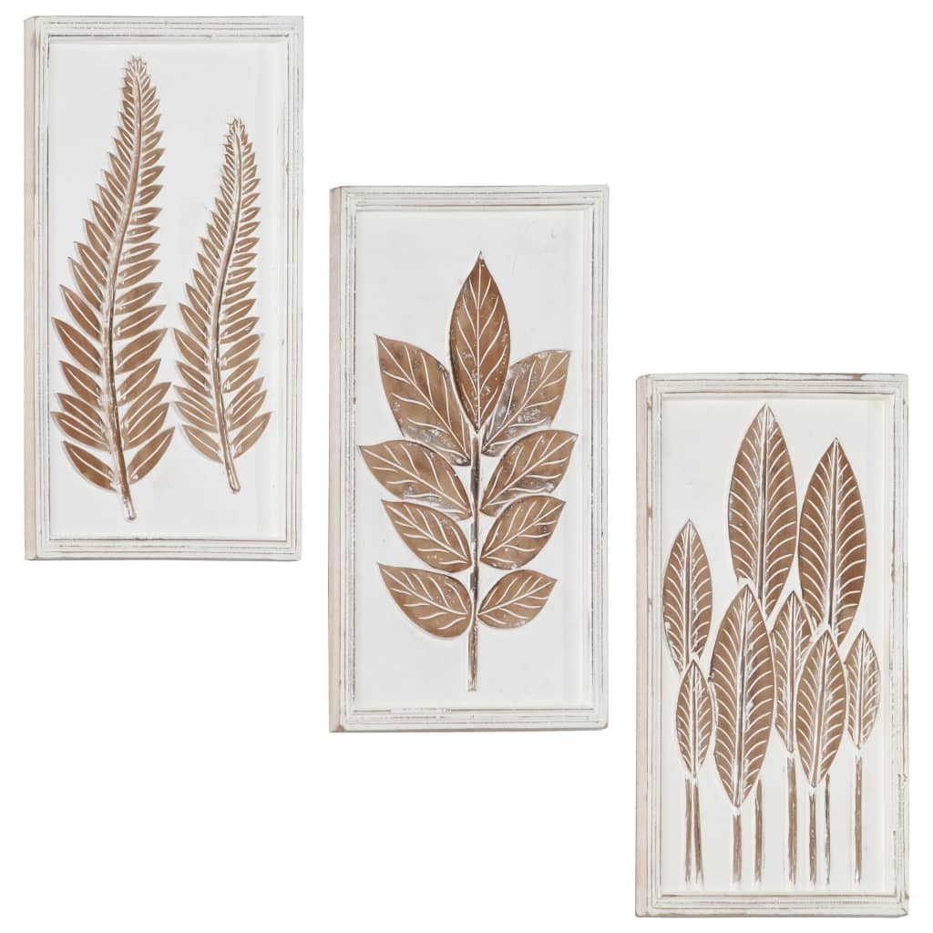 Hand-Carved Wall Panels 3 pcs MDF 40x60x1.5 cm
