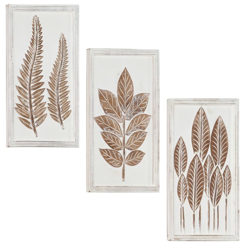 Hand-Carved Wall Panels 3 pcs MDF 40x60x1.5 cm
