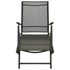 3 Piece Garden Lounge Set Textilene and Aluminium Black