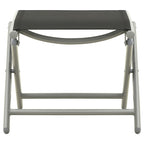 3 Piece Garden Lounge Set Textilene and Aluminium Silver