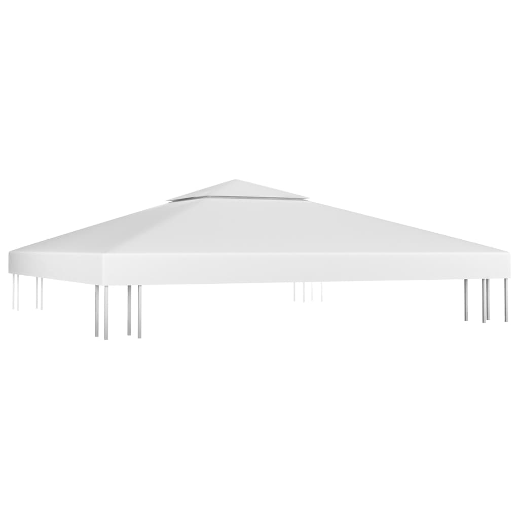 2-Tier Gazebo Top Cover 310 g/m² 3x3 m White