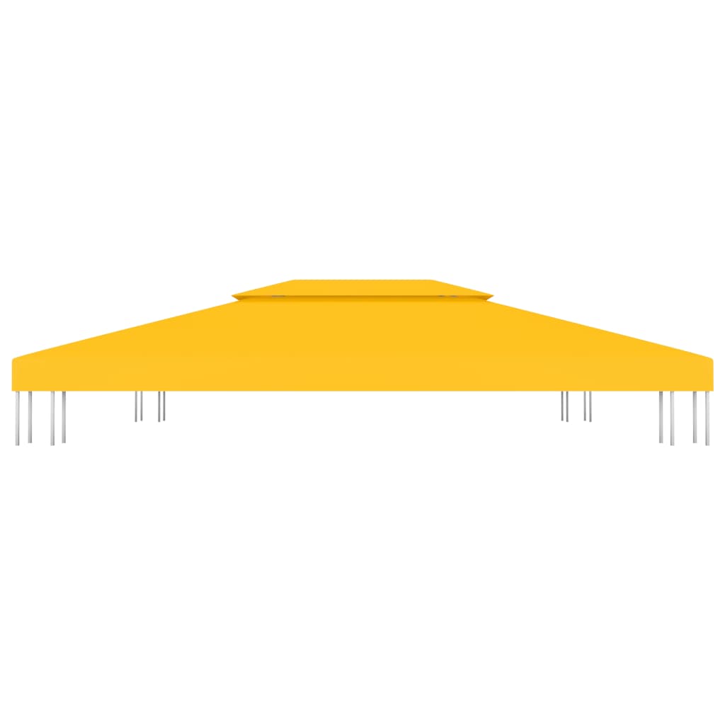 2-Tier Gazebo Top Cover 310 g/m² 4x3 m Yellow