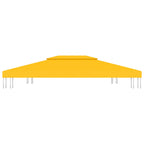2-Tier Gazebo Top Cover 310 g/m² 4x3 m Yellow