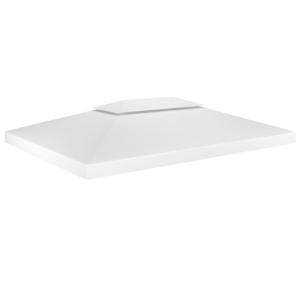 2-Tier Gazebo Top Cover 310 g/m² 4x3 m White