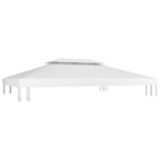 2-Tier Gazebo Top Cover 310 g/m² 4x3 m White