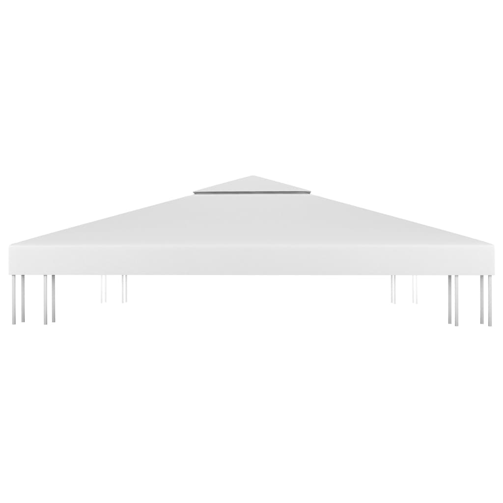 2-Tier Gazebo Top Cover 310 g/m² 4x3 m White