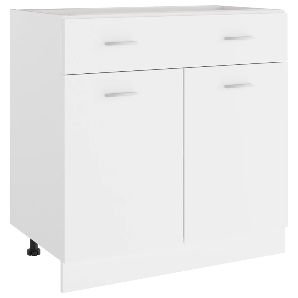 Drawer Bottom Cabinet Lyon White 80x46x81.5 cm Engineered Wood