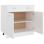 Drawer Bottom Cabinet Lyon White 80x46x81.5 cm Engineered Wood