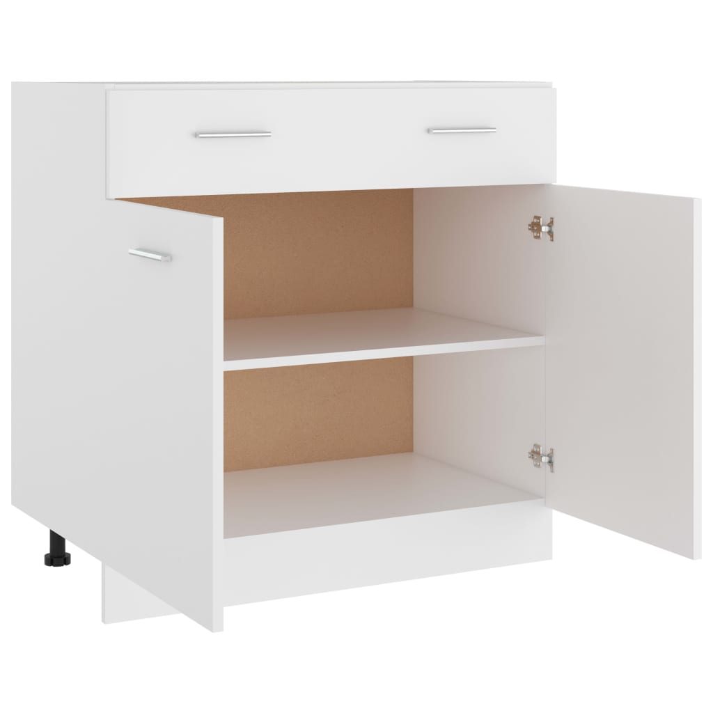 Drawer Bottom Cabinet Lyon White 80x46x81.5 cm Engineered Wood