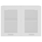 Hanging Glass Cabinet White 80x31x60 cm Engineered Wood