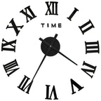 3D Wall Clock Modern Design Black 100 cm XXL
