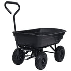 Garden Tipping Hand Cart 300 kg 75L Black