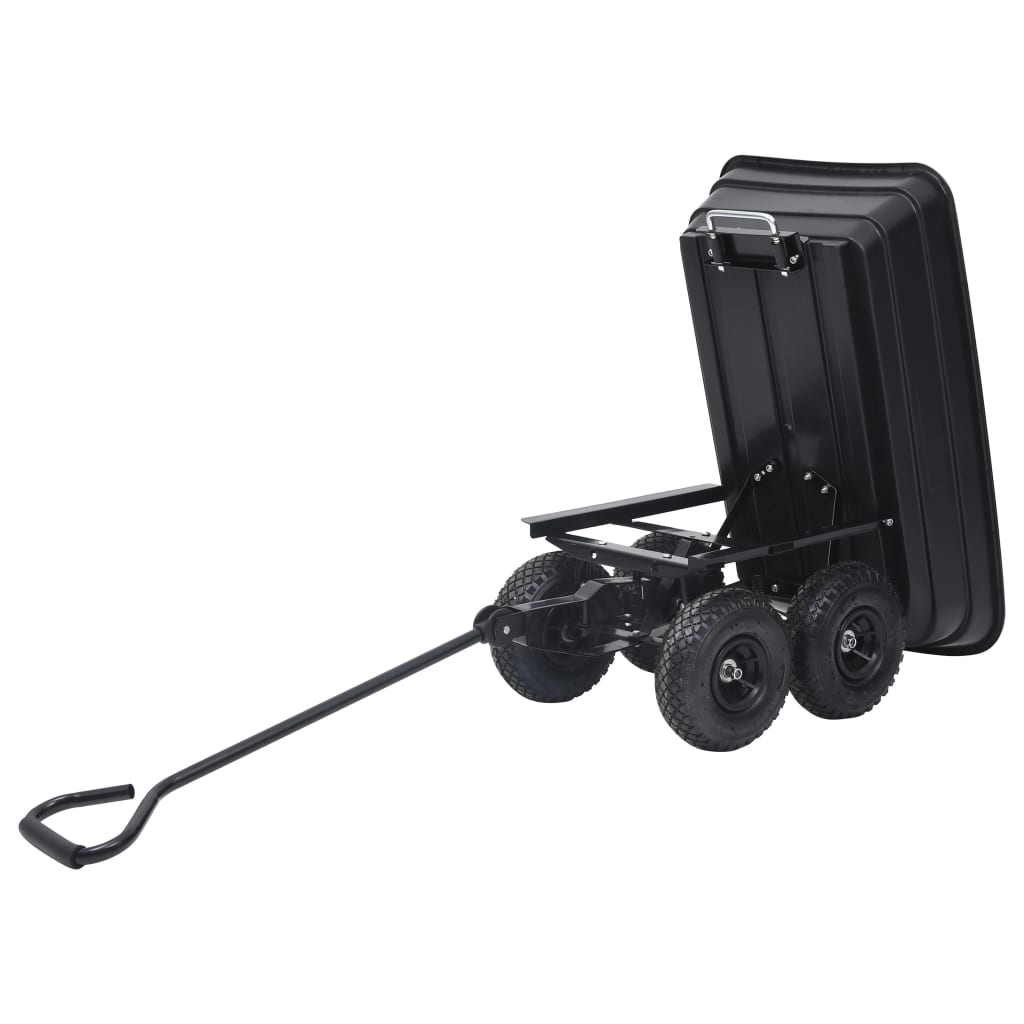 Garden Tipping Hand Cart 300 kg 75L Black
