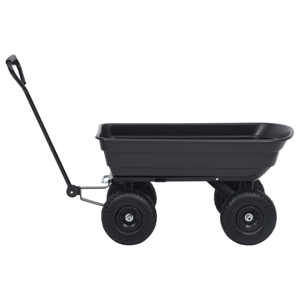 Garden Tipping Hand Cart 300 kg 75L Black