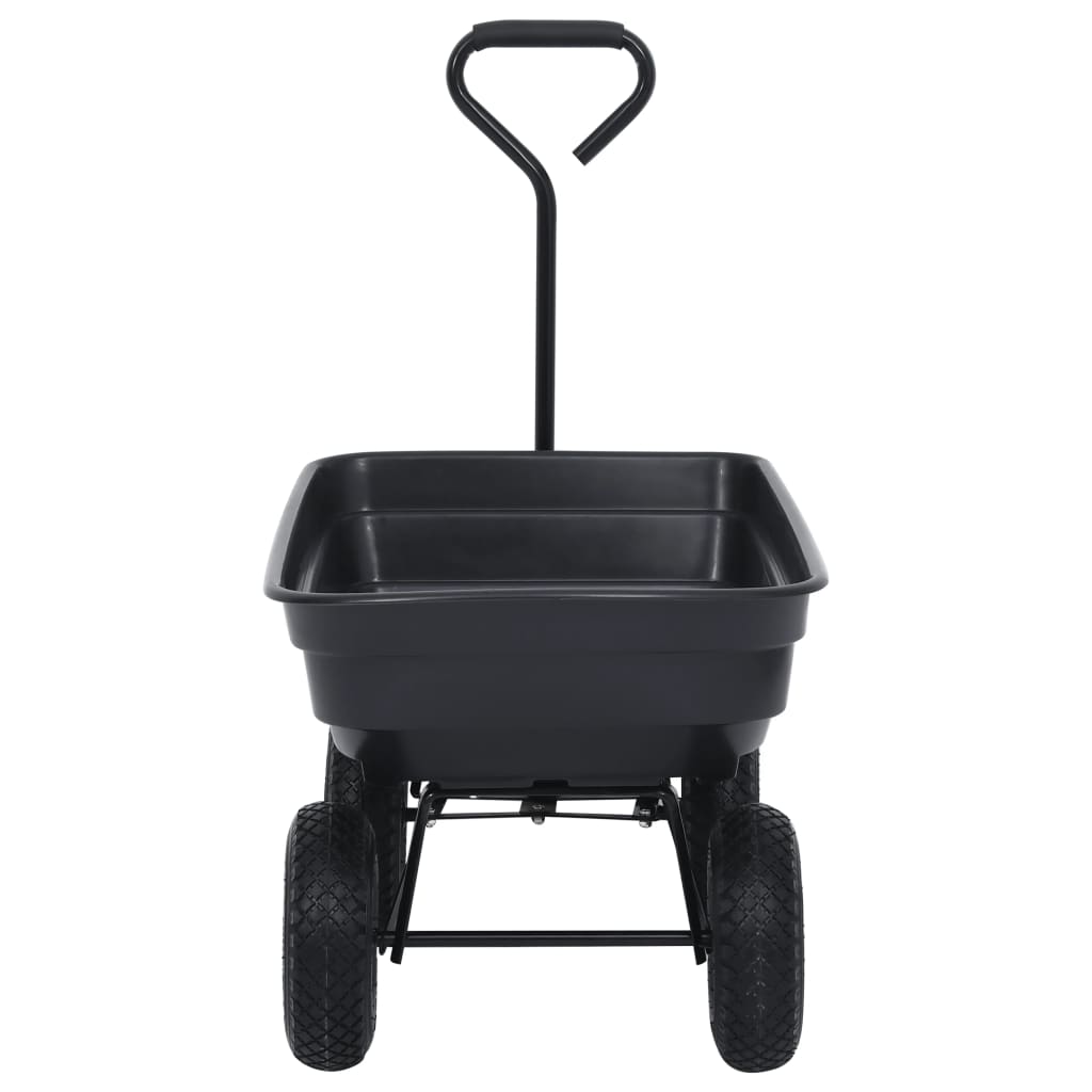 Garden Tipping Hand Cart 300 kg 75L Black