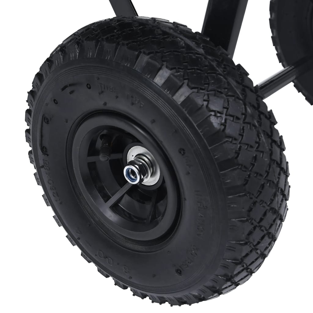 Garden Tipping Hand Cart 300 kg 75L Black