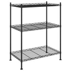 3-Tier Storage Rack 60x35x76 cm Black 150 kg