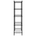 5-Tier Storage Shelf 90x35x180 cm Black 250 kg