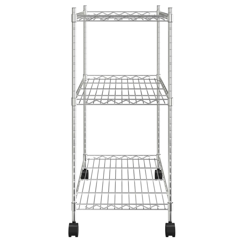 3-Tier Storage Rack With Wheels 150 Kg