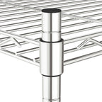 3-Tier Storage Rack with Wheels 60x35x81 cm Chrome 150 kg