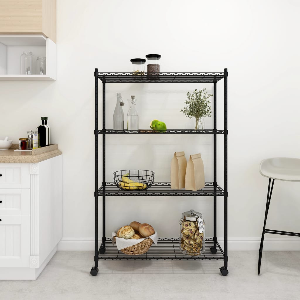 3-Tier Storage Rack With Wheels 150 Kg