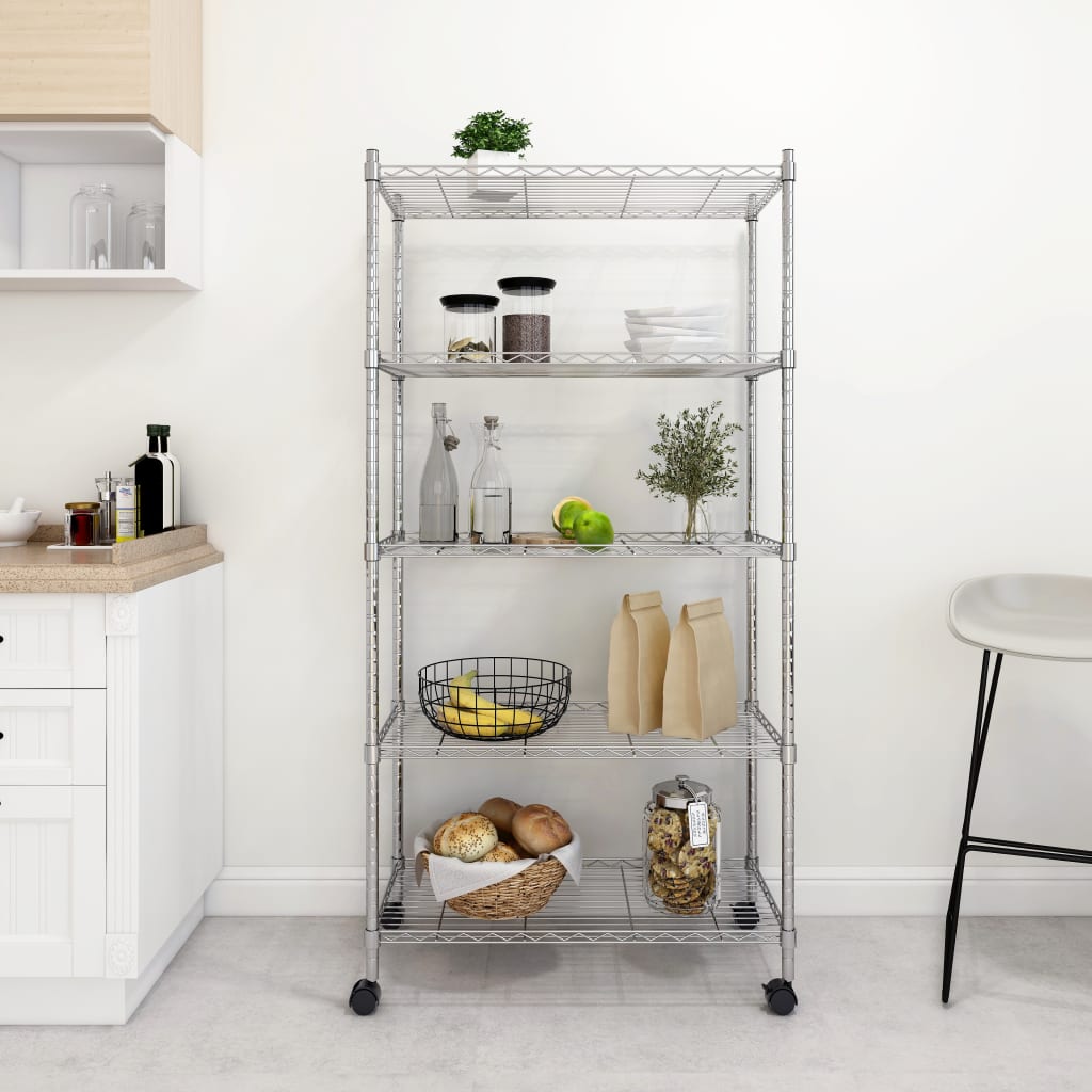 3-Tier Storage Rack With Wheels 150 Kg