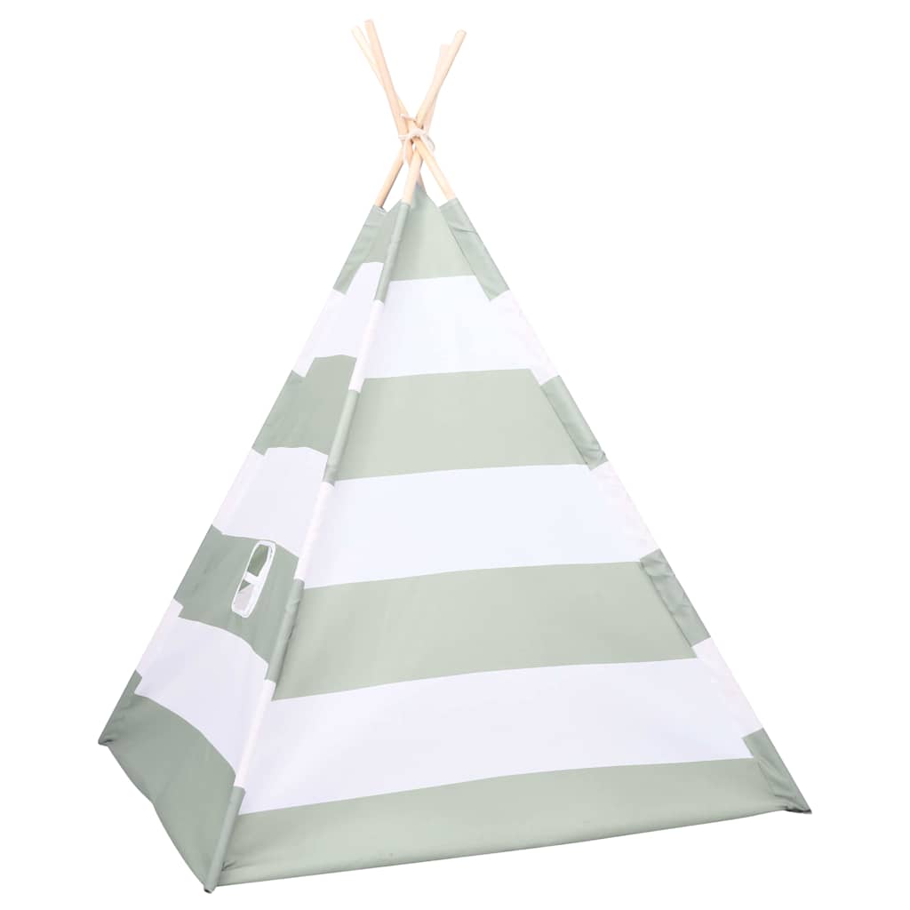 Children Tent Grey and White 120 x 120 x 150 cm Solid pine wood