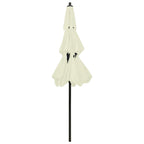 3-Tier Garden Parasol with Aluminium Pole Sand 2.5 m
