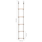 5-Step Ladder 210 Cm Solid Pinewood