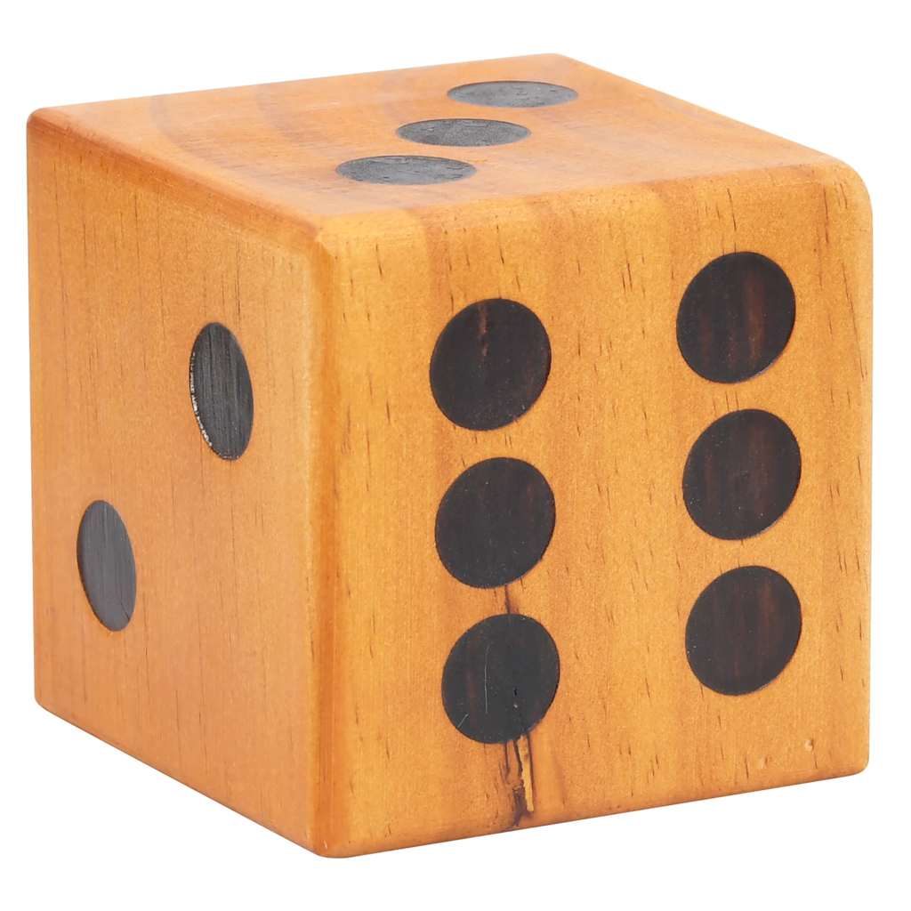 Giant Yard Dice Set 6 pcs Solid Pinewood