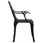 Garden Chairs 2 pcs Cast Aluminium Black