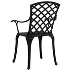 Garden Chairs 2 pcs Cast Aluminium Black