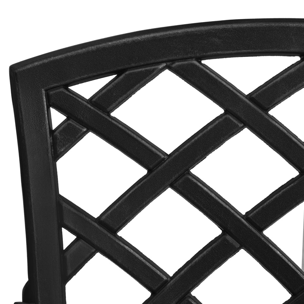 Garden Chairs 2 pcs Cast Aluminium Black